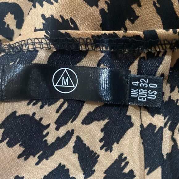 Missguided Mini Dress Leopard Print Cami Bow Tie Back US Size 0 - Picture 9 of 9